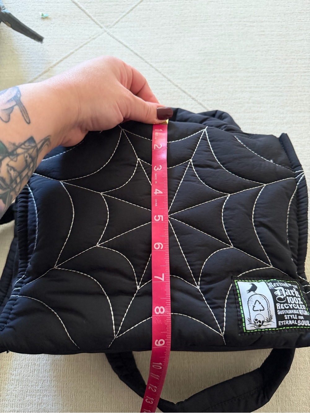 Wicked Misfit Spiderweb Puff Tote - Picture 6 of 7